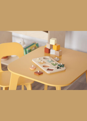 Детский столик и два стульчика для детей 4-7 лет Желтый Tatoy (292867411)