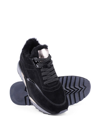 Чорні всесезонні жіночі кросівки 7736-1-1 чорний замша Attizzare