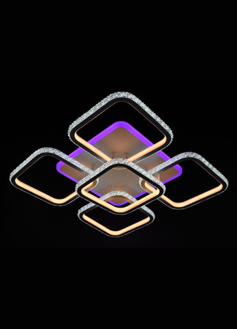 Люстра светодиодная потолочная LED светильник для квартиры на потолок лэд 26320 Белый 12х55х55 см. Sunnysky (364756186)