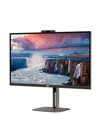 TFT 27" Q27V5CW/BK, QHD, IPS, 75Гц, 1 мс, HDMI, DP, USB-C, USB-hub, HAS, Pivot, webcam, колонки AOC (314749858)