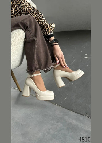 Loretta Нарядные бежевые туфли на каблуке и платформе, бежевые туфли, бежевые туфельки, праздничные туфли каблуки код 4810 бежевый з искусственная кожа, китай — демисезон (340244863)