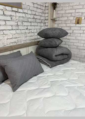 Ковдра хутряна полуторна 155х210 см Сірий (П4К-Al-hutr-kovdra-005) No Brand (308754648)