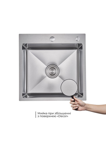 Handmade Мойка для кухни встроенная Decor Honeycomb 2,5/0,5 мм LDH5050DEC48365 LIDZ H5050H (364487916)