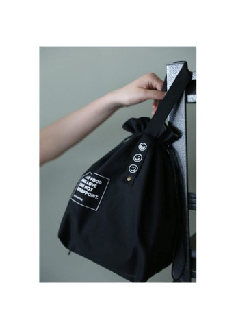 Термосумка шопер для їжі та напоїв, lunch bag Smile чорна No Brand (294206327)
