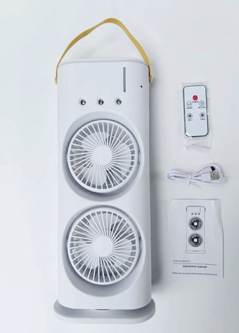 Настільний подвійний акумуляторний вентилятор VN 8420 із зволожуванням та кольоровою LED підсвіткою з пультом VTech (329421911)