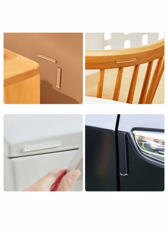 Силиконовые накладки 35×10 мм для защиты дверей и мебели от ударов царапин и шума 10 шт прозрачные No Brand (346122751)