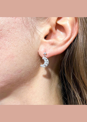 Срібні сережки Півмісяць і зірка No Brand (334305745)