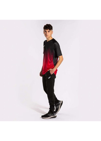 Комбінована футболка tiger iv чорний червоний Joma