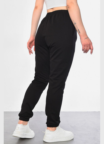 Спортивні штани жіночі напівбатальні чорного кольору Let's Shop (295469925)