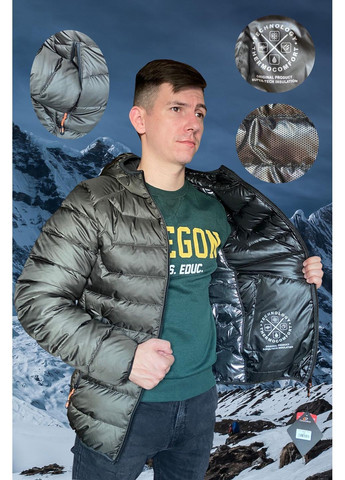 Оливковий (хакі) зимній Пуховик Carpe Diem