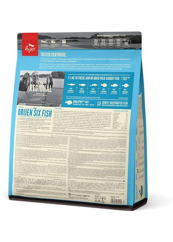 Сухий корм для кішок всіх порід 6 Fish Cat & Kitten з рибою 1.8 кг (o28118) Orijen (293276936)