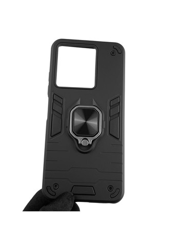 Чохол для телефона Blade A54 броньований з магнітним кільцем-тримачем на зтє блейд а54 чорний ZTE (366234113)