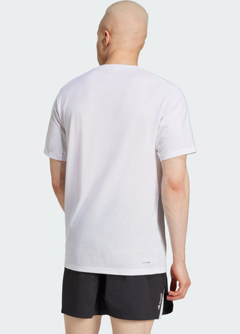 Белая футболка climacool training camo logo graphic adidas