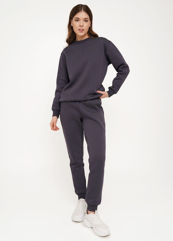 Серый свитшот Daria Karpiuk однотонный без декора (256030012)