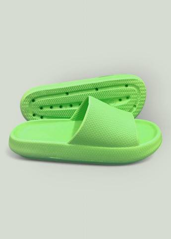 Неперевершені салатові шльопанці No Brand (329997807)