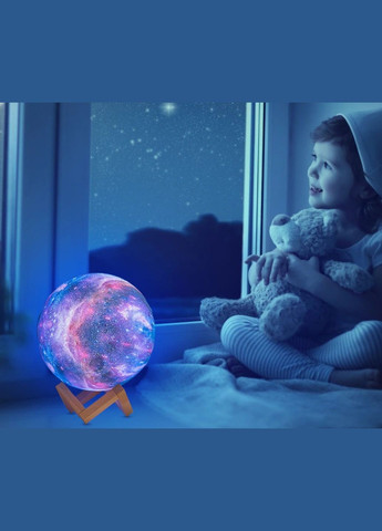 Светильник в виде космоса 3D 16 см | Настольный светильник космос на сенсорном управлении | Детский ночник No Brand (303928698)
