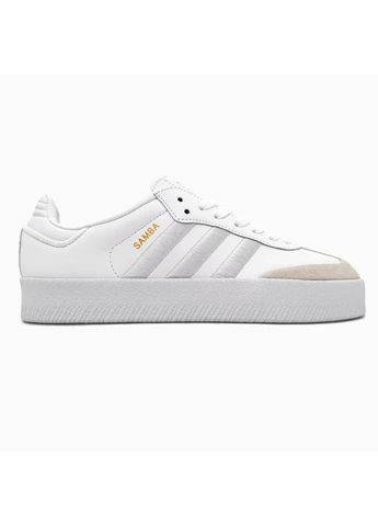 Белые летние кроссовки adidas samba platform white адидас самба No Brand