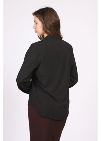 Чёрная блузка - рубашка женская 051 софт черная Актуаль