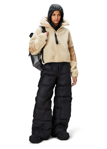 Бежева демісезонна жіноча куртка w kofu fleece pullover t1 бежевий Rains