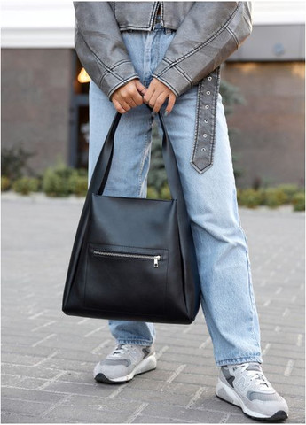 Сумка хобо на плечо женская из экокожи средняя Черный 39311 Sambag (352192117)