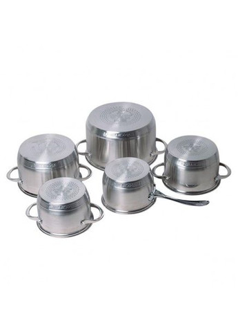 Набір посуду з неіржавкої сталі 10 предметів (1.8 л, 2.3 л, 3.3 л, 5.5 л) KM-4710S Kamille (346600506)