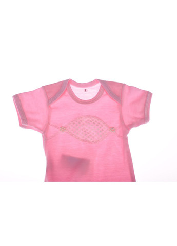 Боди с коротким рукавом для девочки с бусинками розовый интерлок MiniPapi см (31447) BABYKROHA (297198175)