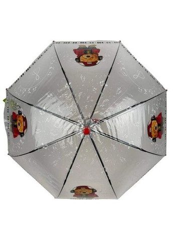 Детский прозрачный зонт-трость с яркими рисунками мишек от Rain Proof с красной ручкой 0272-5 (1285331) Brand (368865446)