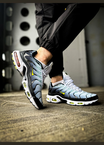 Синие демисезонные кроссовки мужские nike air max tn plus 'bright cactus' | найк аир макс тн плюс синие No Brand