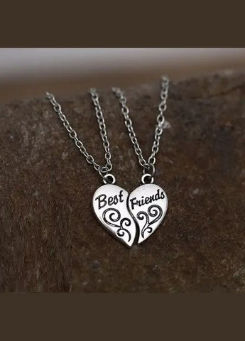 Парные кулоны подвески для лучших друзей BEST FRIENDS в виде половинок сердца No Brand (338436406)