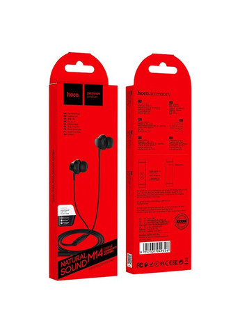 Наушники initial sound universal earphones with mic (6957531049326) Hoco M14 (372685521)