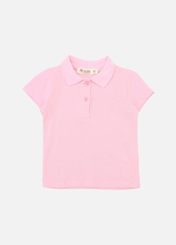 Розовая детская футболка-футболка-поло с коротким рукавом для девочки цвет розовый cb-00276054 для девочки Yuki