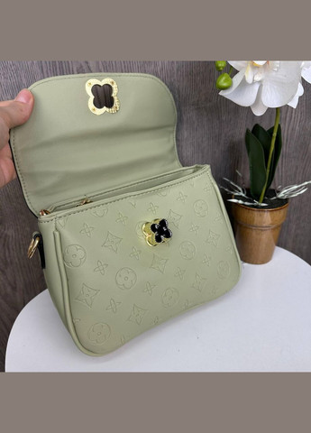 Мини сумочка клатч с тиснением и регулируемым ремнем из экокожи мятная (sku_1230М) No Brand (330575772)