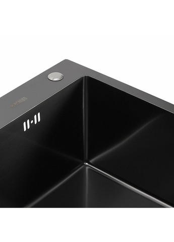 Кухонная мойка Handmade PVD 600х450х220 черная (толщина 3,0/1,5 мм + дозатор в комплекте) Valeso (336932443)