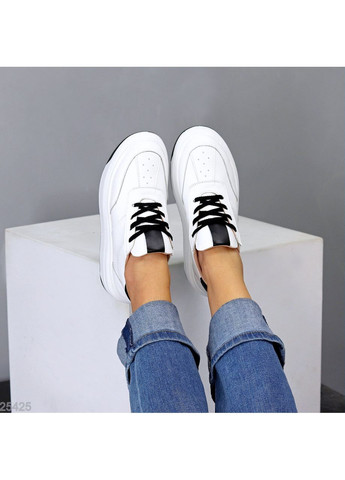 Кросівки жіночі Viego з натуральної шкіри, біло-чорні No Brand білі (361282472)