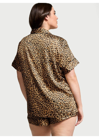 Комбінована всесезон піжама сатинова glazed satin short pajama set Victoria's Secret