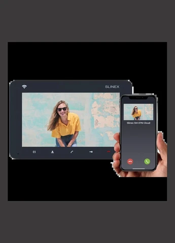 Відеодомофон 7” SM-07N Cloud (Graphite) з Wi-Fi, детектором руху та записом відео Slinex (338565794)