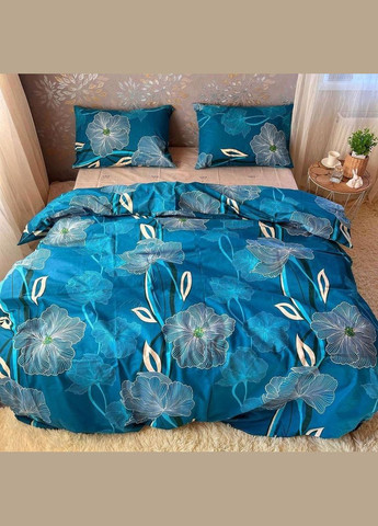 Постільна білизна бязь натуральна 100% бавовна ранфорс Півторний Блакитний 145 х 210 (24585218) No Brand (306634090)