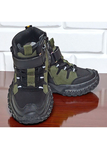 Демісезонні черевики утеплені осінні хайтопи на липучці для хлопчика Клібі Clibee (362200607)