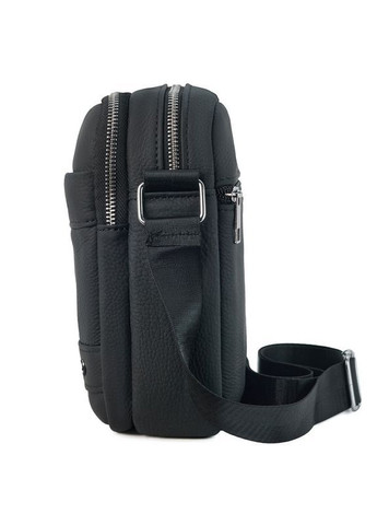 Сумка барсетка з натуральної м'якої шкіри чоловіча Qvant 1202 - Чорна Tiding Барсетка (366889755)