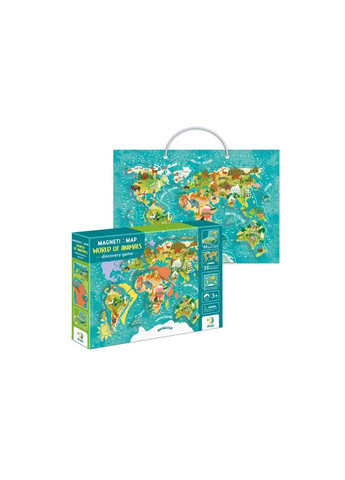 Настольная магнитная игра Карта мира Животные магнит 3+ в ассортименте 200267 Dodo Нас8681 (370653534)