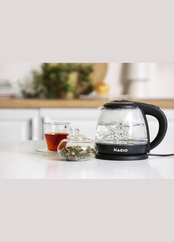 Электрочайник МG-496 1л/900Вт/термостойкое стекло Magio (324621229)