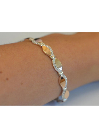 Срібний браслет з золотими накладками Silver Style (367112027)