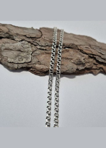 Срібний чорнений ланцюжок ланцюг Бісмарк Плоский см 9.43г срібло 925 проби Чорнений л11 No Brand (315438399)