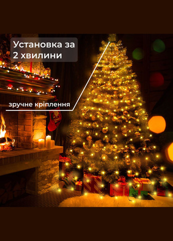 Умная гирлянда Smart 250 LED длина 2,5м с управлением смартфона прозрачная, мультиколор GarlandoPro 1733044W (306459757)