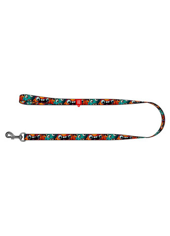 Повідець для собак нейлоновий Nylon, малюнок "Зубасті монстри", S, Ш 15 мм, Дов 300 см WAUDOG (322643163)