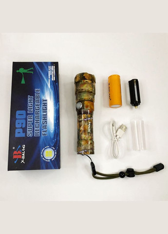 Фонарь ручной тактический аккумуляторный мощный светодиодный YN-969 BL-P512M-P90, Топ-фонарик Bailong (352769412)