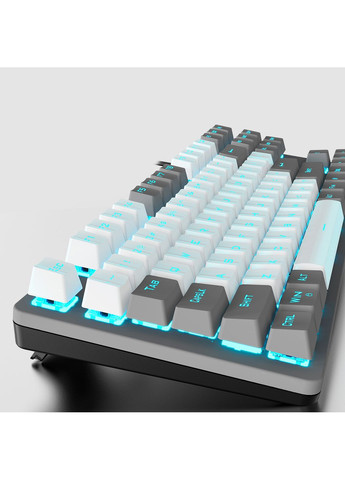 Клавіатура Mechanical F3287 White/Grey Keycap KRGD Blue (6948391240688) Aula (370619949)