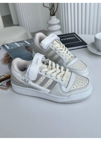 КРОСІВКИ ЖІНОЧІ ADIDAS FORUM WHITE GREY АДІДАС ФОРУМ No Brand сірі демісезони (367175819)