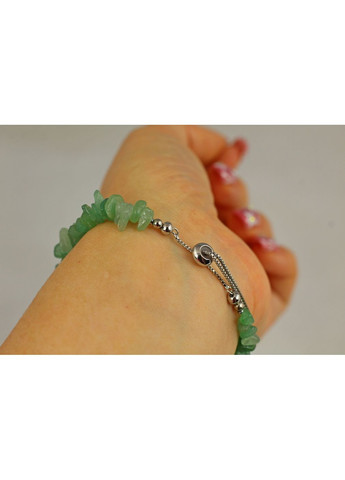 Браслет нефрит крихта довжина регулюється сріблястий No Brand (366963422)