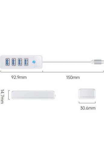 USB-хаб PW4U-U3-015-WH-BP White (CA914869) Orico (328439676)